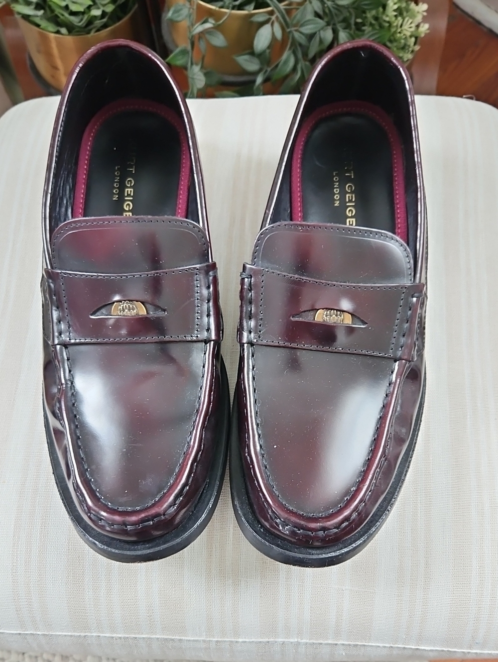 Kurt Geiger London Luis Eagle Coin  Leather Penny Loafers - 45